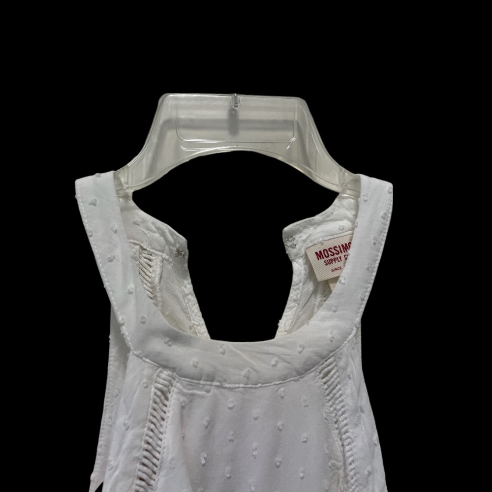 Mossimo Supply CO. White Tank Top with Eyelet Details Size M - Picture 9 of 11